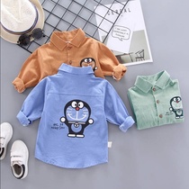 Boy Clothing Boy Shirt 2024 New Slim Fit Jacket Baby Long Sleeve Blouse Children Shirt Spring Autumn Pure Cotton Korean Version