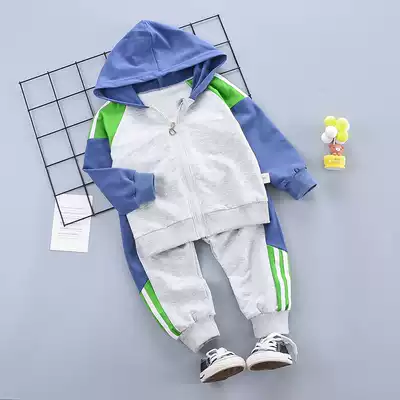 2020 Spring New 1 a 3 year old boy spring suit sports boy handsome foreign school children two-piece Leisure
