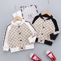 Boys baseball clothes pure cotton coat spring and autumn childrens clothes spring and autumn children 1 year old baby spring children