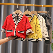 Boys spring suit Yang children spring and autumn three pieces of 1 3 year old baby handsome baby net red clothes