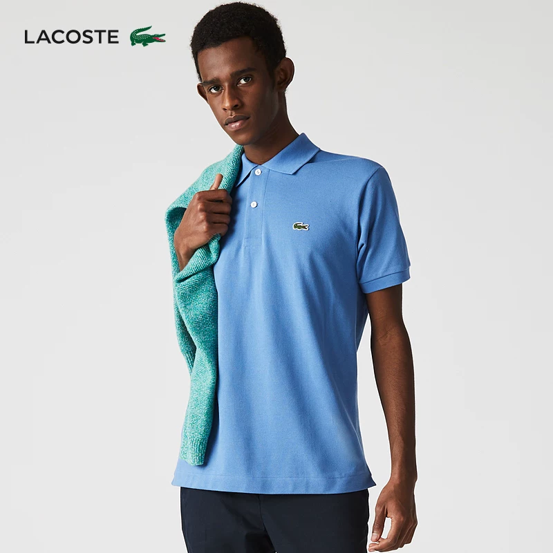 Футболка-поло в стиле LACOSTE Wang Yibo, хлопковая мужская POLO футболка с коротким рукавом, воротник, французский крокодил, бренд бизнес POLO, мужская базовая версия Polo