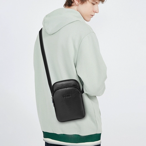 Кожаная изысканная небольшая сумка, барсетка, маленькая спортивная сумка через плечо, коллекция 2023