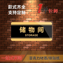 Acrylic dressing room Company office linen room Disinfection room Storage room decontamination room Prompt sign board custom