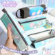 Genuine Youyou family prismatic pencil case flat open large opening stationery box large capacity junior high school Japanese ins stationery bag