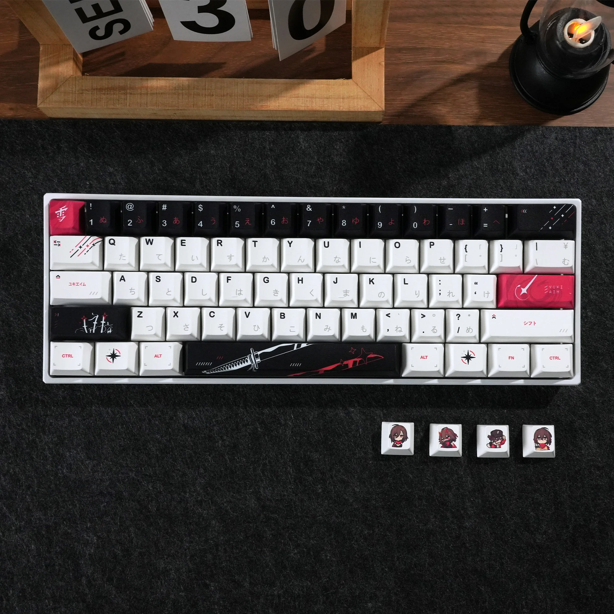 Wooting 60he+ 雪Aimキーキャップ