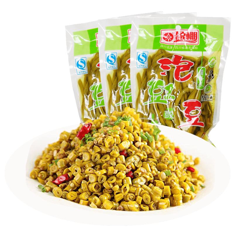 盈棚 老坛泡豇豆 酸菜 酸豆角 咸菜 350g*3袋 天猫优惠券折后￥10.5包邮（￥13.5-3）