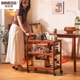 Универсальный домашний вагон-ресторан из натурального дерева для домашнего использования, тележка