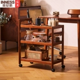 Универсальный домашний вагон-ресторан из натурального дерева для домашнего использования, тележка