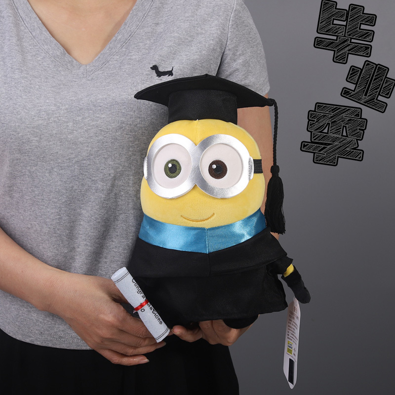 Authentic Despicable Me Minions Graduation Doll Kevin Graduation Gift Dave Plush Stuart Doll