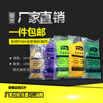 Color nylon cable tie buckle hardware 3*100 1000 plastic fixing strip tie