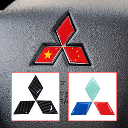 Mitsubishi 스티어링 휠 로고 스티커 접착제 국기