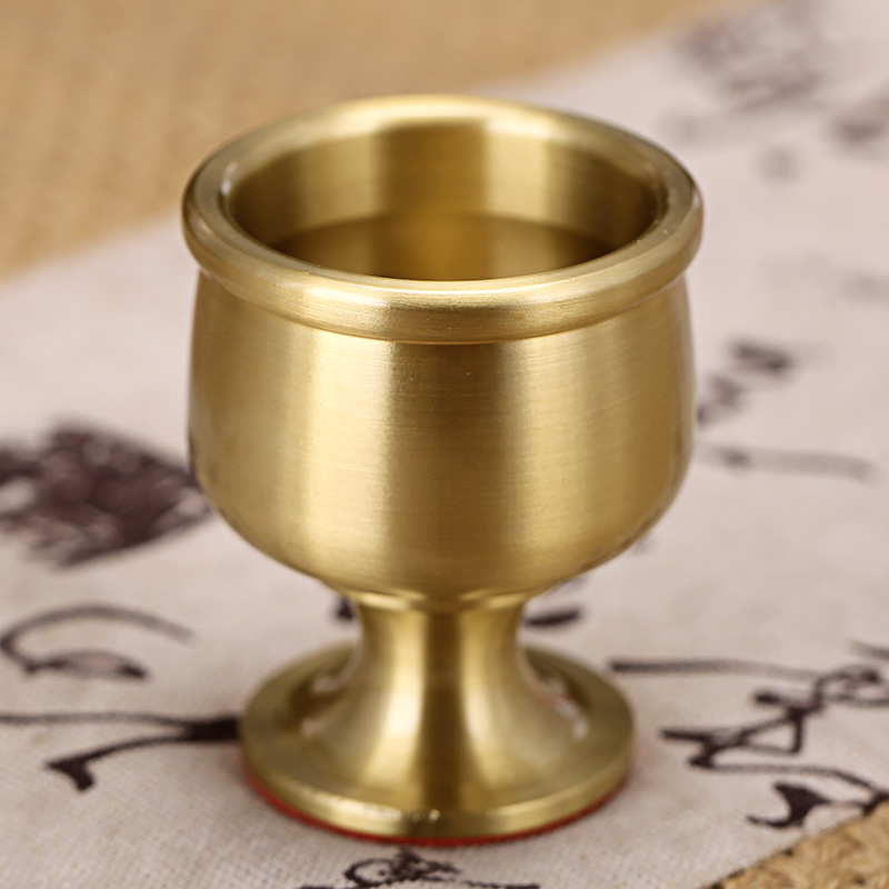Pure copper for the Cup of Buddha's water cup in the home room for the Guanyin Holy Water Cup Guan Gong God for wine glasses Buddha supplies