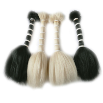 Acid camel hair curly hair straight hair soft not knotted simulation hair hair handlebar Doll Salon wig material