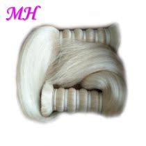 Yak hair stall drama film and television wig beard simulation human hair replacement material peracid bleaching straightening oxtail hair