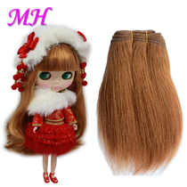 Goat wool hair row hair transplant curly hair big eye small doll special wig row hair curl hair length 20cm