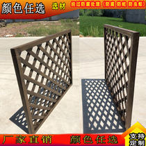 Anti-corrosion Wood mesh sheet carbonized wood partition fence Garden wooden fence fence solid wood guardrail balcony wall-mounted flower stand