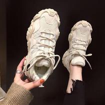 South Korea Nets Red Black Old Daddy Shoes Women Shoes 2022 Spring new ins Chains Thick Bottom Casual Sneakers 100 hitch