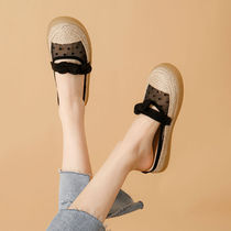 Baotou semi-slipper female summer outside wearing flat bottom