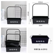 Simulated flower basket basket flower arrangement box Qingming flower fake flower pot black portable dry flower basket forever miss flower pot plastic