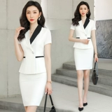 Элитный комплект, белый модный классический костюм, пиджак классического кроя, комбинезон, короткий рукав