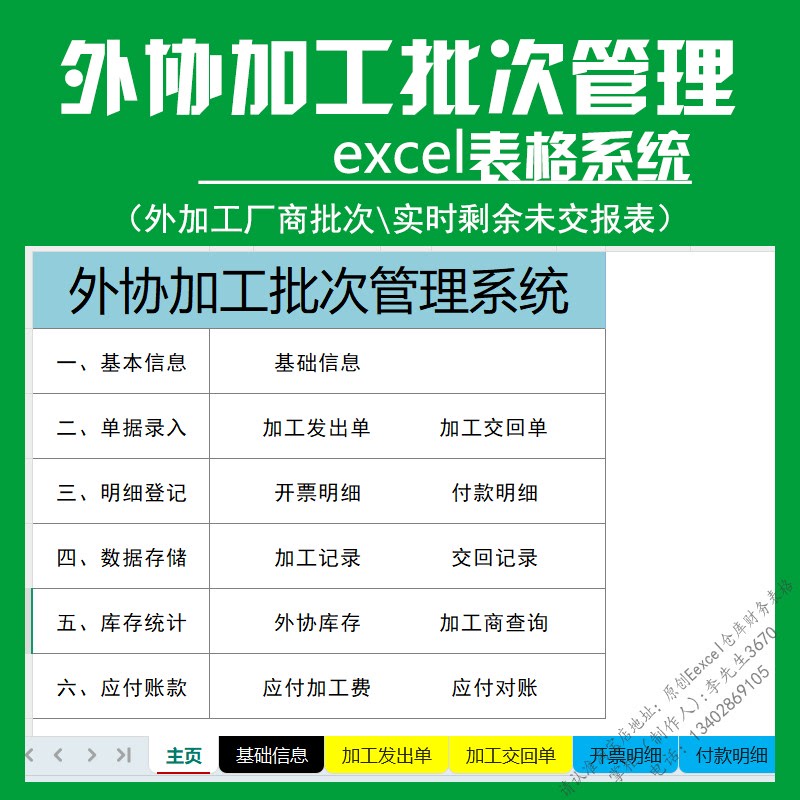 External Processing System Excel Form External Collaboration Delivery Return Form Manufacturer Batch Remaining Management Tracking Delivery