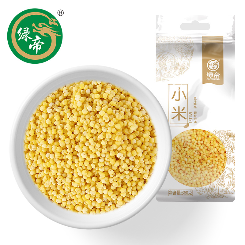 Green Emperor grain new millet grains baby rice small yellow rice grains porridge rice grains new rice grains 360g