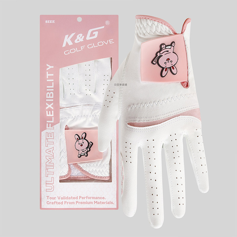 Korean and Japanese KG golf gloves ladies microfiber cloth wear-resistant sports comfortable golf ball gloves non-slip breathable
