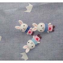 Mango Family Diy Pure Hand Crochet Hook Crochet Small Rabbit Pendants Wool Wire Doll Finished Product With Spot
