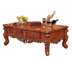 Yajuhui Phòng khách phù hợp với bộ đồ nội thất gói sofa da châu Âu bàn cà phê mẫu bàn ghế phòng khách hiện đại Bộ đồ nội thất