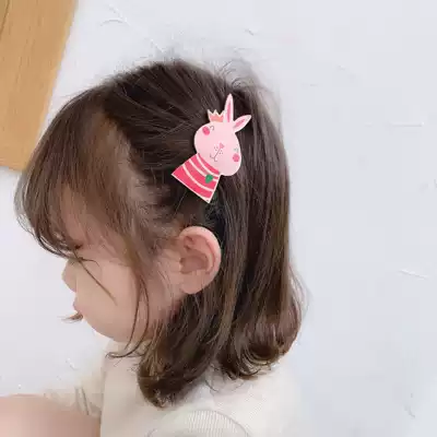 ins cute cartoon small animal children hairclip BB clip Korean hair accessories girl bright color color female treasure hairclip