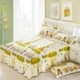 Khăn trải giường bằng vải bông bảo vệ váy đơn loại 1,5 m 1,8x2.0m tạp dề bụi trải giường trượt 2x2.2 drap giường có viền