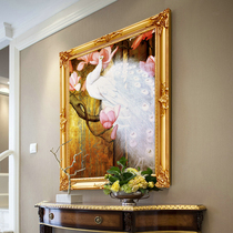 Cilu European-style animal auspicious Peacock bedroom oil painting porch corridor high-end hanging painting wall decoration painting Dafen Village