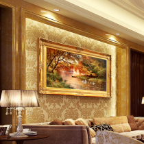 Cilu European oil painting living room decoration painting background wall hanging painting Atmospheric mural painting restaurant painting Swan landscape painting