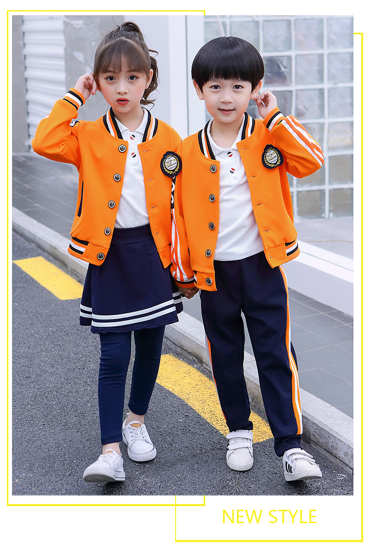 Lớp học tiểu học đồng phục học sinh cotton quần áo mẫu giáo mùa xuân và mùa thu trang phục thể thao phù hợp với phong cách mới đồ bé gái