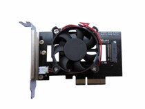 Semi-high bezel fan heat dissipation PCIe x4 NVMe M 2 NGFF SSD swivel PCIe x4 riser