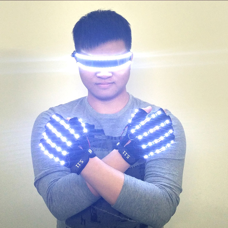 Flash Bar Night Show Glow Gloves Laser Laser LED Gloves Stage Party Glow Props