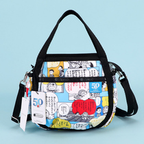 Rexsbao Totoro Co-name cartoon print shoulder tote bag shoulder bag portable small cloth bag 8056