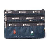 Lexx protection anti-splashing water light and practical paper towel small bag bag womens bag three zippered cosmetic bag 7158