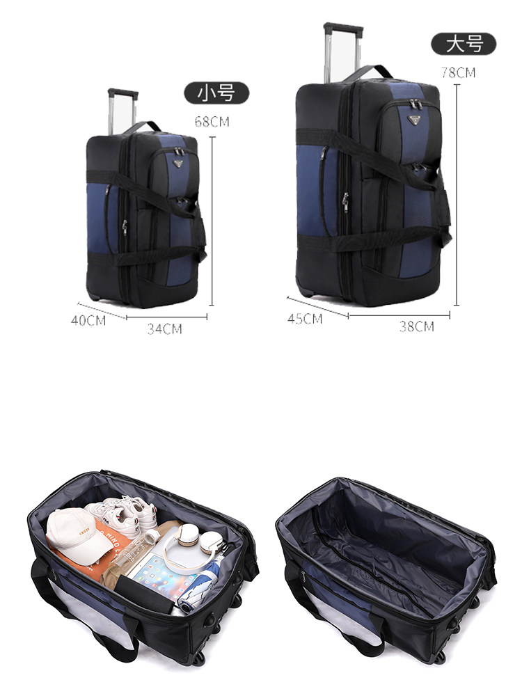 New Wheeled Trolley Travel Bag, Lightweight Luggage Bag, Storage Bag, Maternity Bag, Portable Double-Back Large-Capacity Fitness Yoga Bag