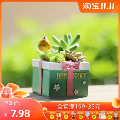 European mini succulent flower pot cute decoration shop living room table creative craft gift decoration simple small ornaments