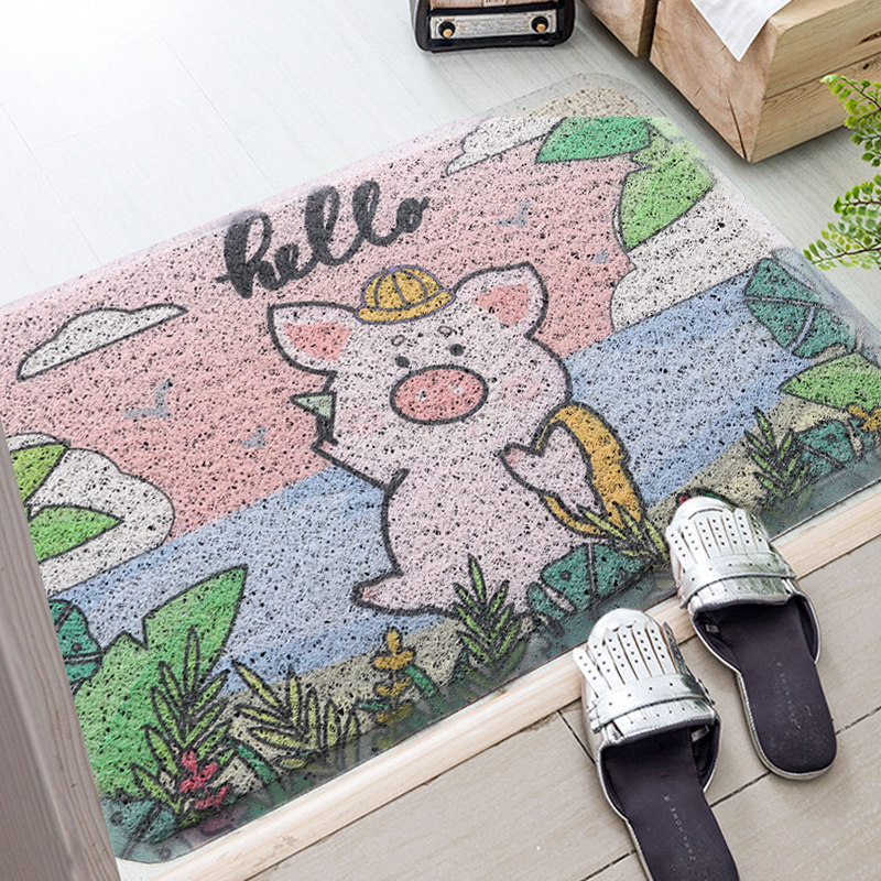 Creative Piggy Ground Mat in door Home Entrance Cute Animal Bathroom Slip Mat Makeup Room Suction Non-slip Foot Mat