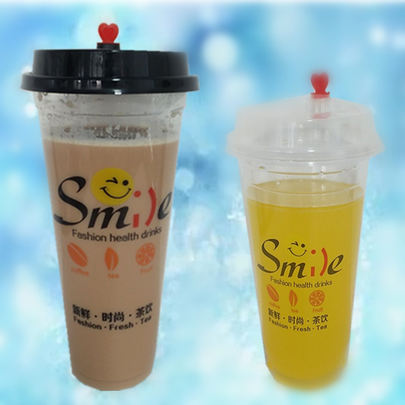 500 700ml transparent thickened disposable pearl milk tea mug drink juice plastic cup packaged soy milk cup