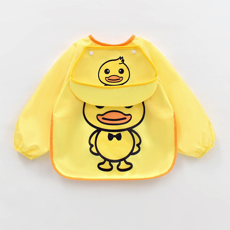 Children's overshirt waterproof anti-stain baby anti-dressing long sleeves baby meal clothes protective clothing bib rice pocket spring and autumn winter model