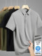 Waffle Short-Sleeve Polo Shirt for Men, Summer 2023 New Breathable Trendy Brand T-Shirt, Youth Ice Silk Collared T-Shirt