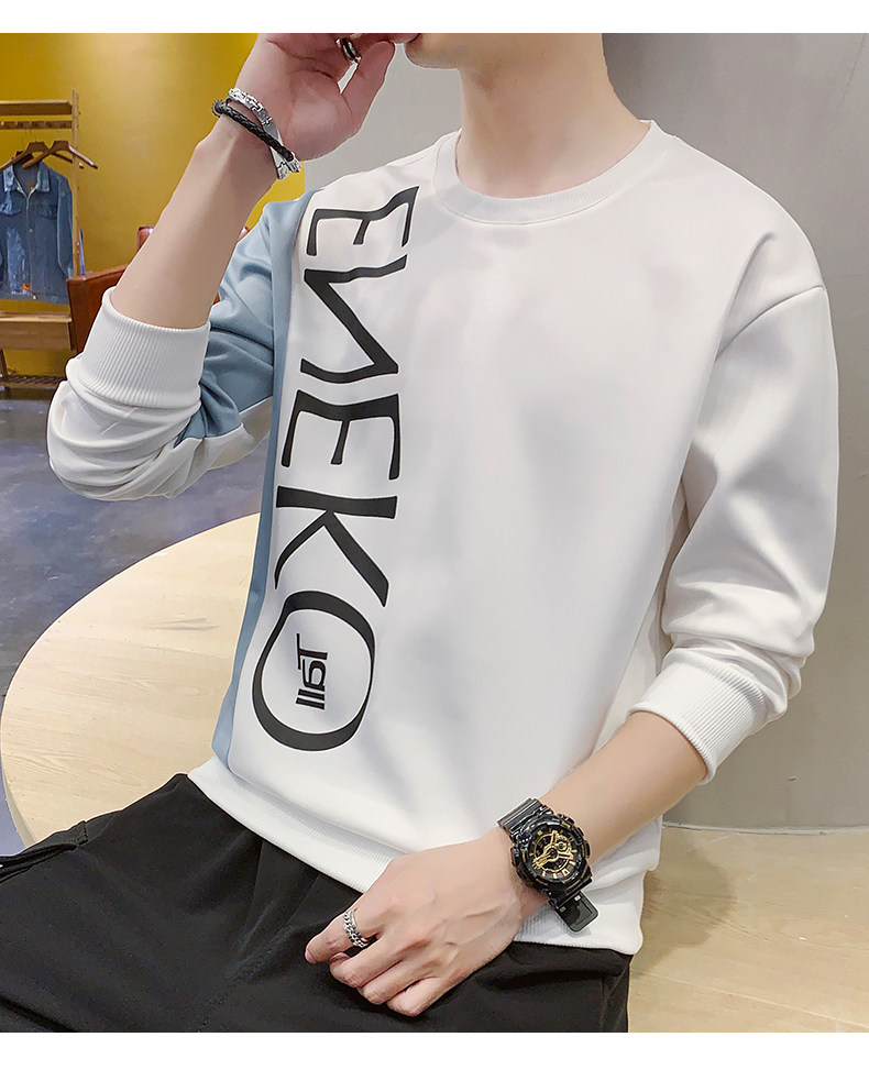 Tide, мужской осенний трендовый лонгслив, базовое приятное телу японское термобелье, футболка, の in early Tang dynasty 