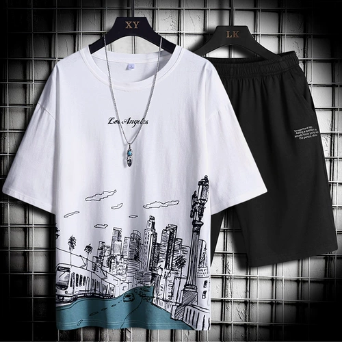 Tide, футболка с коротким рукавом, шелковый трендовый летний комплект, коллекция 2021