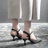 Обувь с заостренным носом, универсальные летние туфли для кожаной обуви, сандалии, 2020, из натуральной кожи