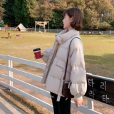 Короткий пуховик с пухом, демисезонная куртка, оверсайз, 2025 года