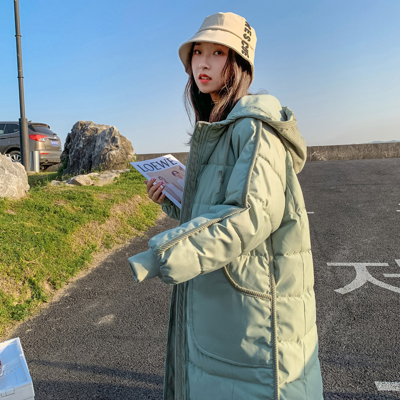 Thickened bread coat down cotton coat cotton coat women's Korean version loose winter coat mid-length cotton jacket 2022 new