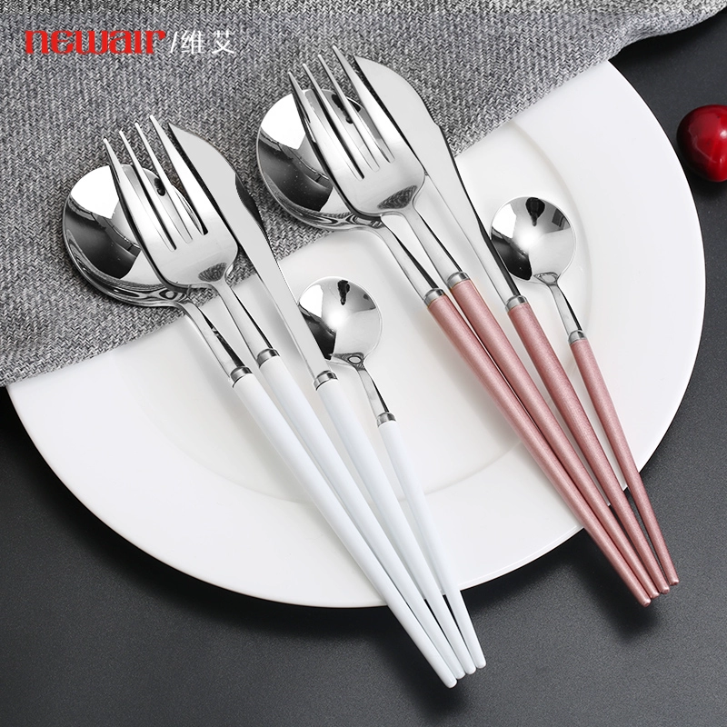 Wei Ai Yinyue Net Red 304 Thép không gỉ Steak dao nĩa muỗng Bộ đồ ăn phương Tây Bộ ba món ăn gia đình - Đồ ăn tối